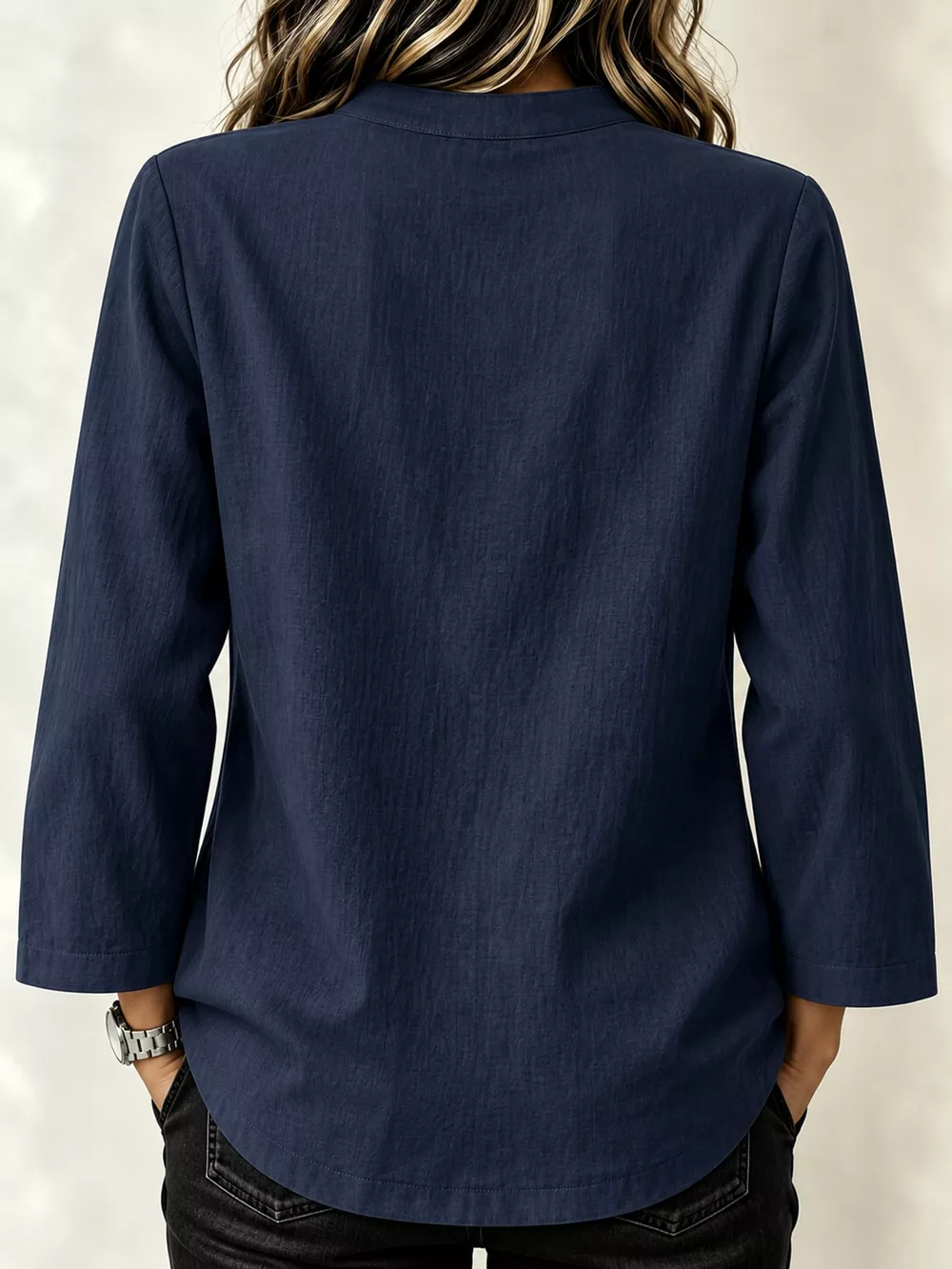 Chinese Style Mandarin Collar Blouse, image 15