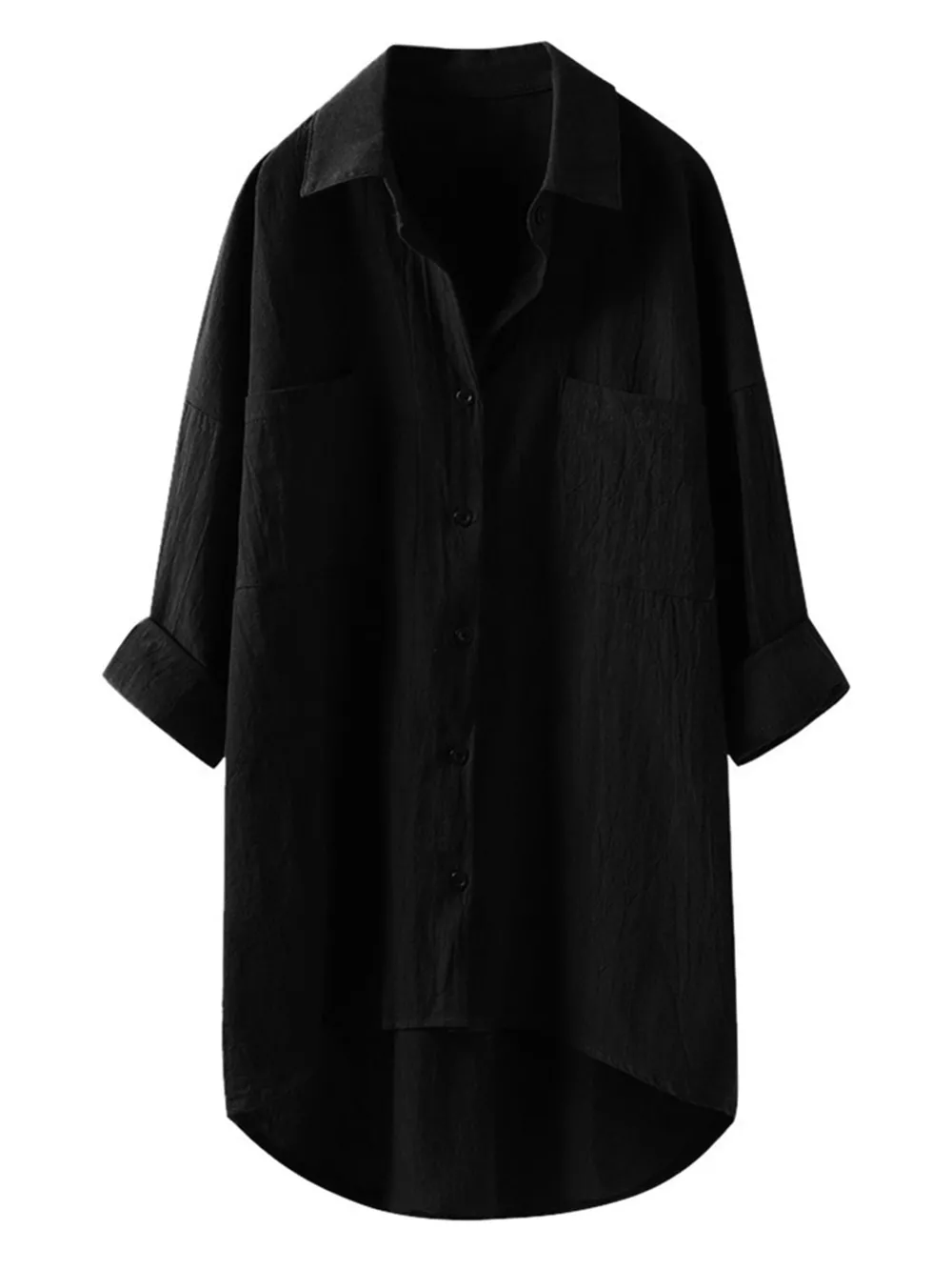 Full Size Casual Button-Down Shirt with Dual Chest Pockets Plus Size, image 9