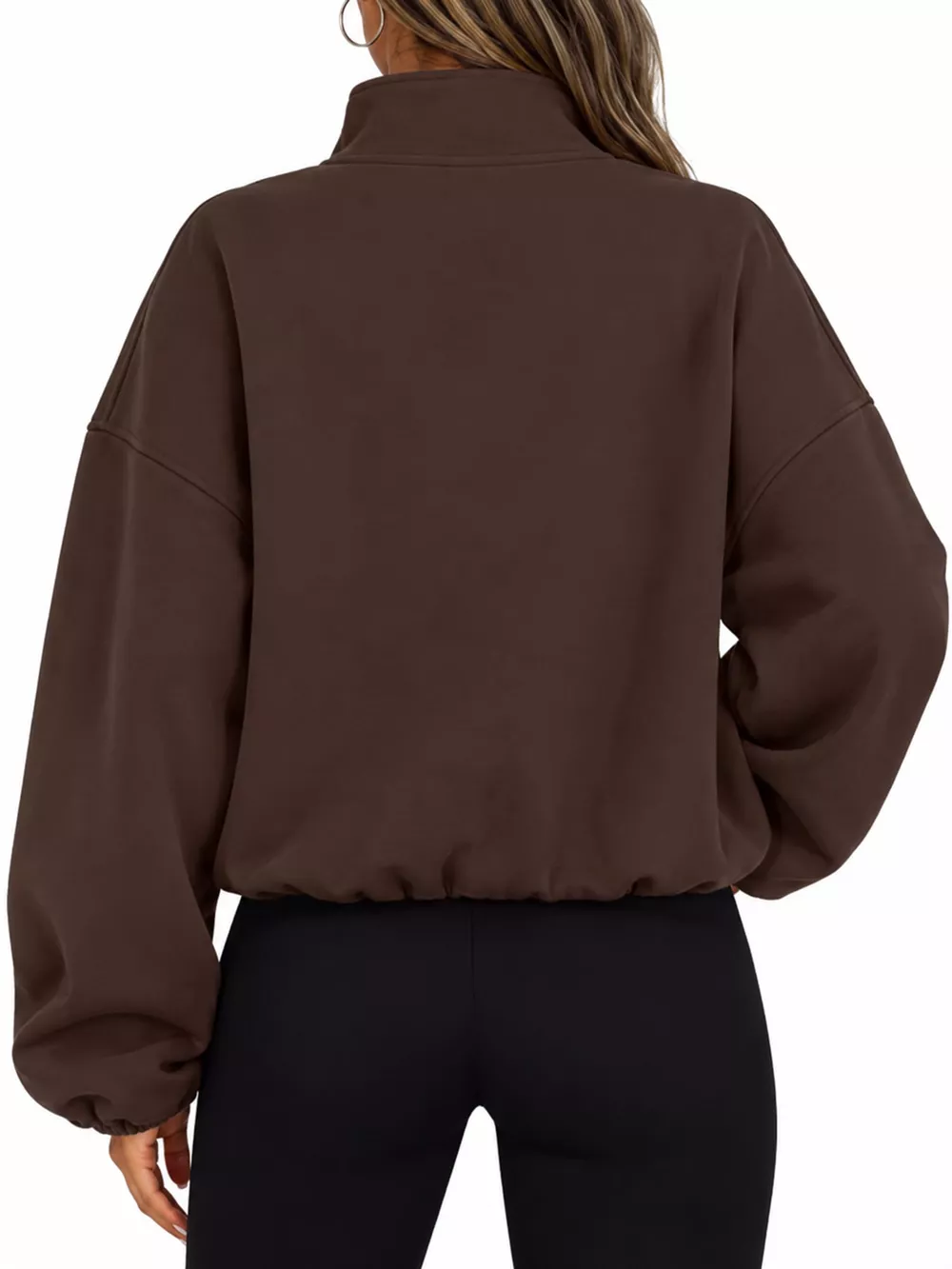Drawstring Hem Zip Up Jacket, image 17
