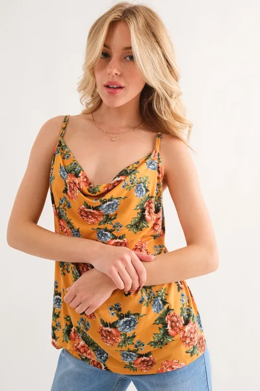 Floral Printed Casual Tank Top, image 3