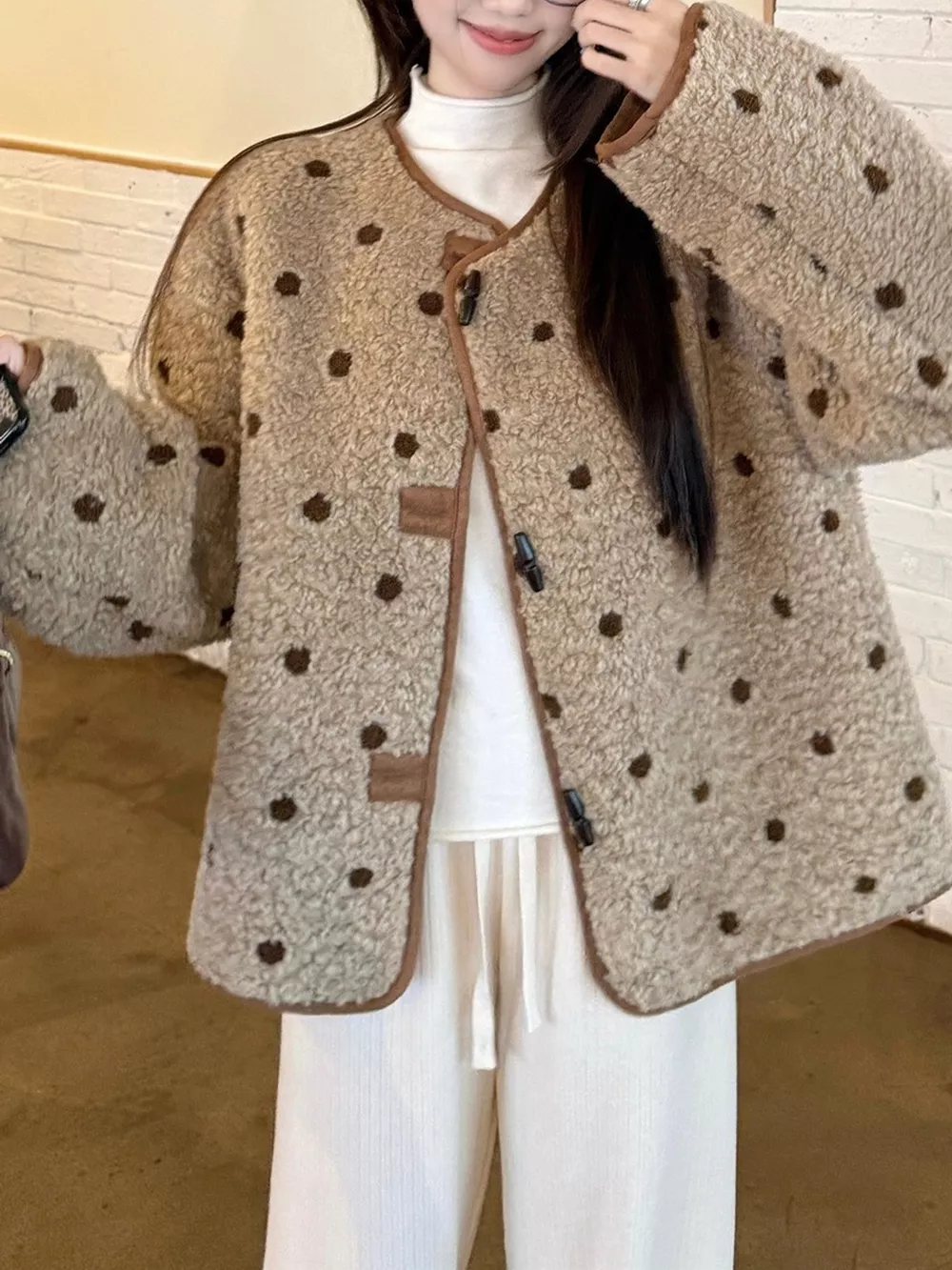Polka Dot Toggle Jacket, image 2