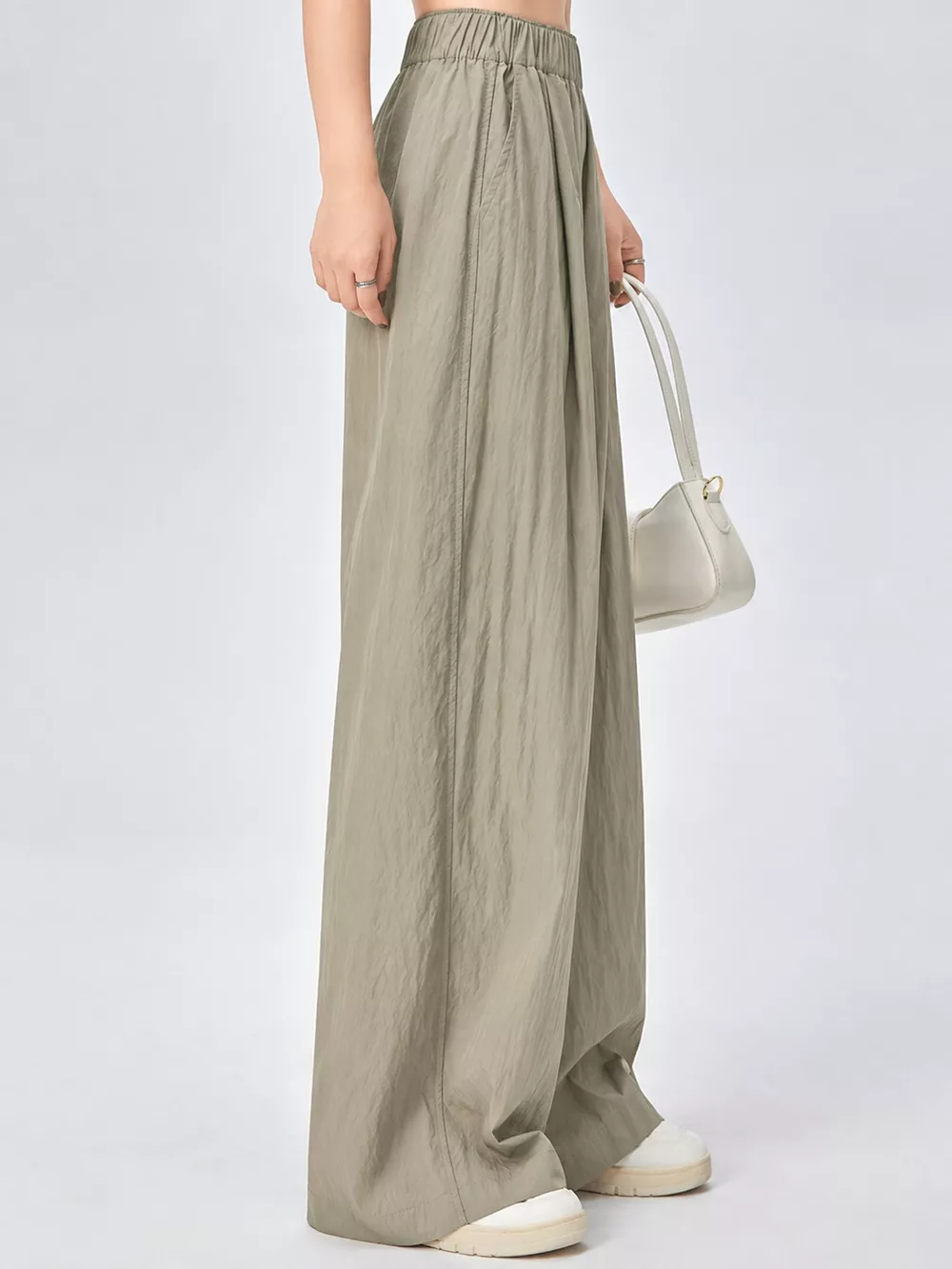 High-Waisted Loose Fit Wide-Leg Casual Pants, image 4