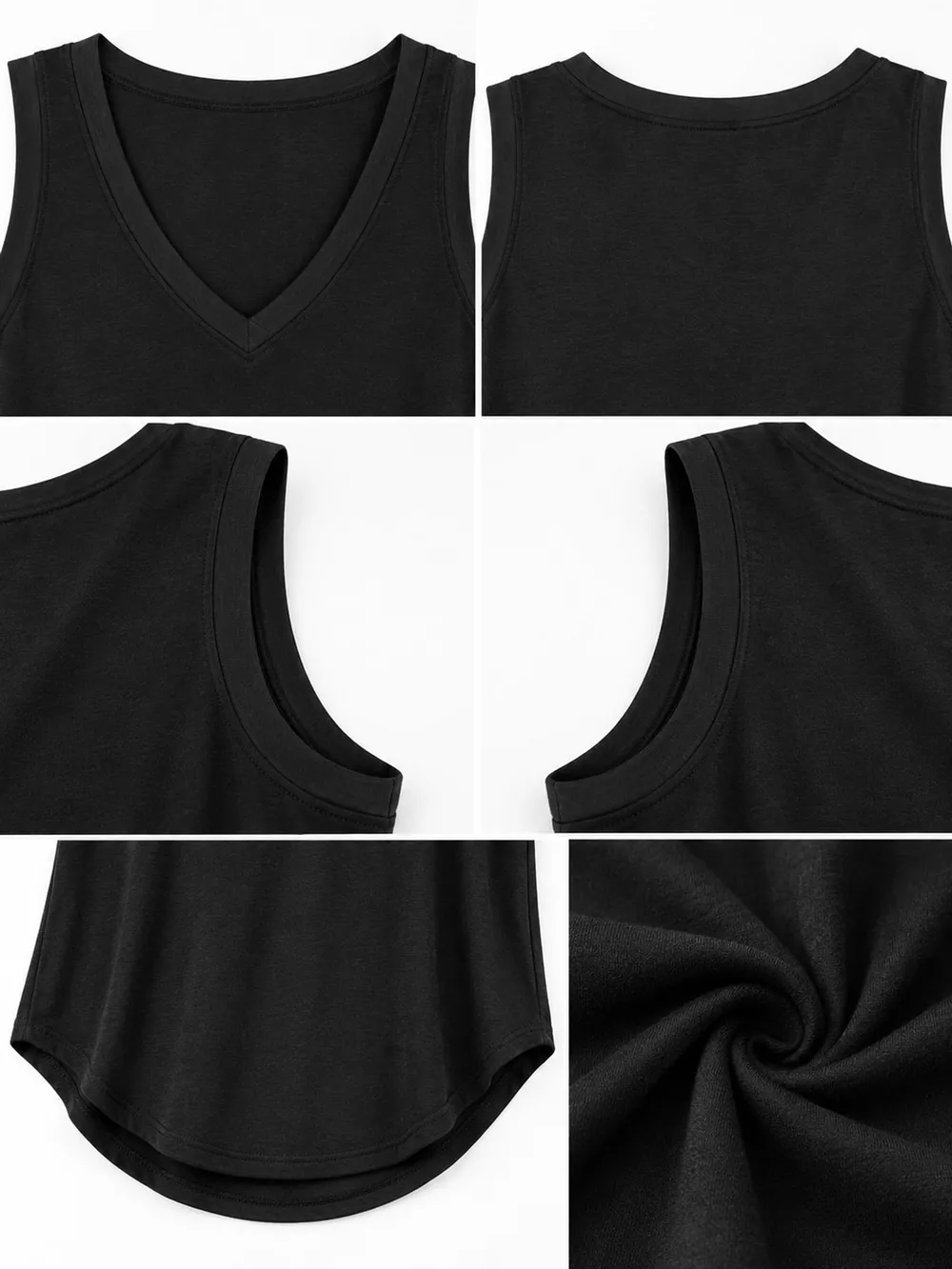 V-Neck Casual Loose Fit Tank Top, image 6