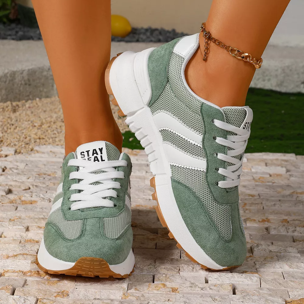 Round Toe Lace Up Sneakers, image 4