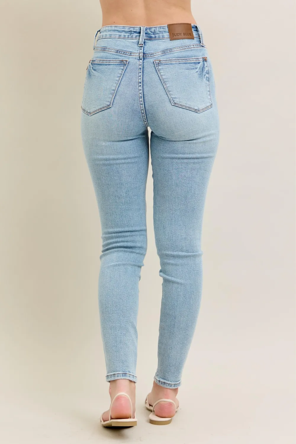 Full Size Mr Tummy Control Vintage Wash Skinny Jeans Plus Size, image 5