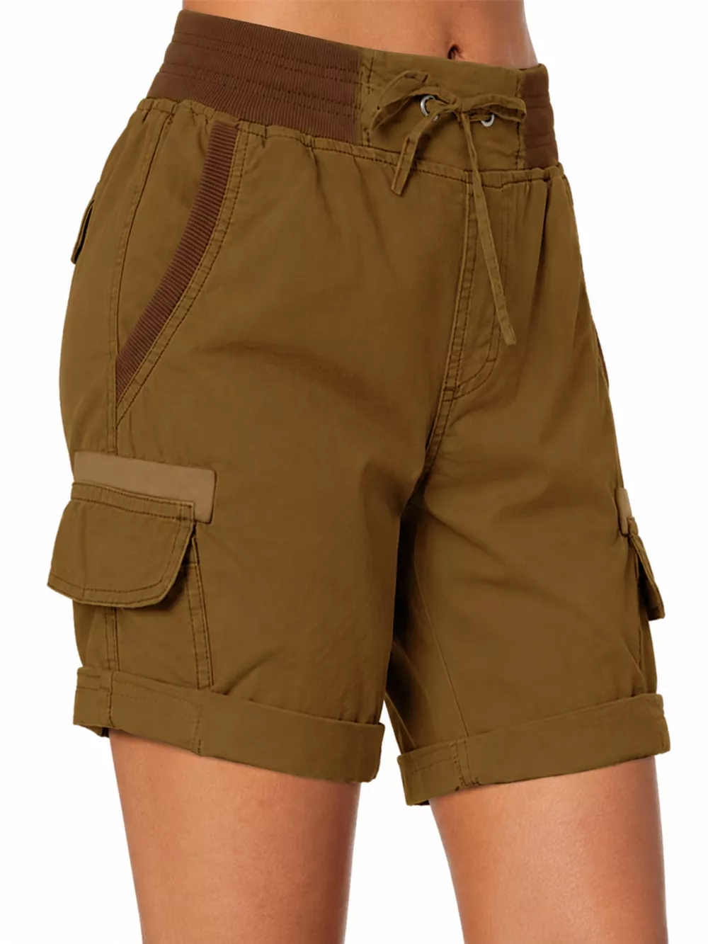 Full Size Drawstring Cargo Shorts Plus Size, image 30