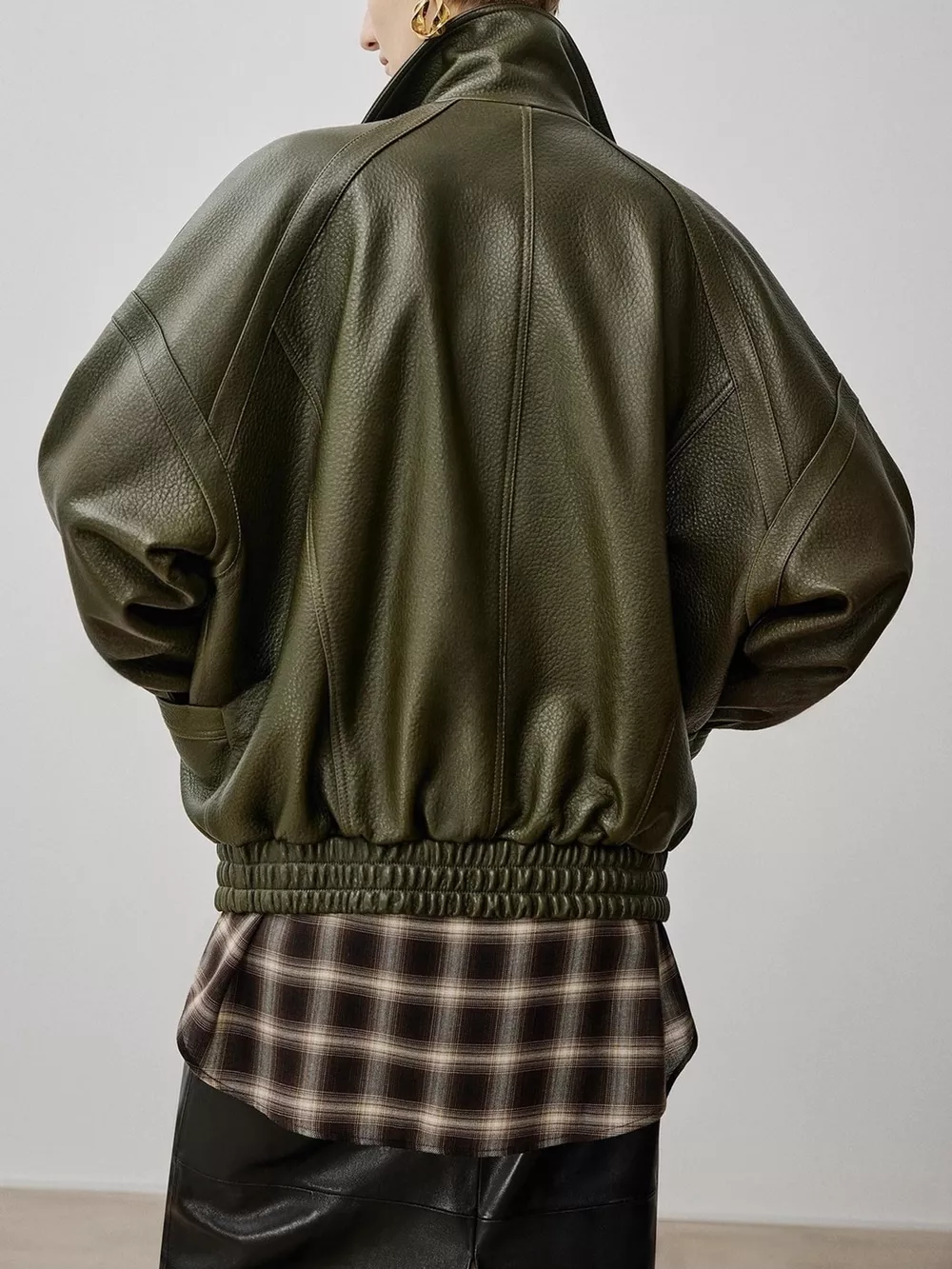 Snap Down Leather Jacket, image 21