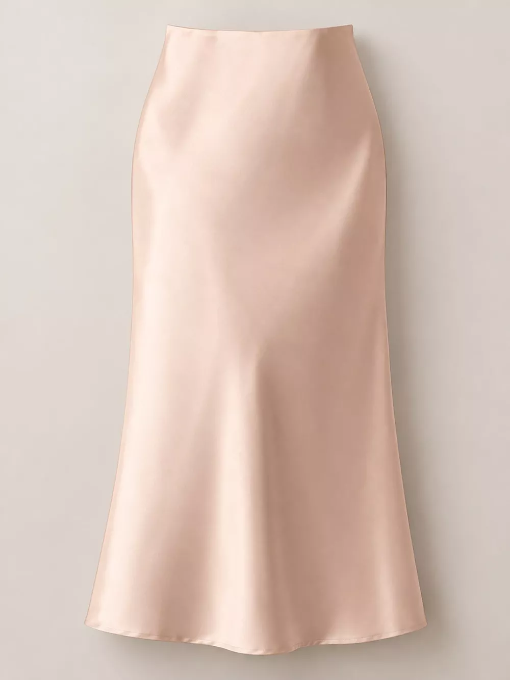 High-Waisted Satin Midi Skirt, image 8