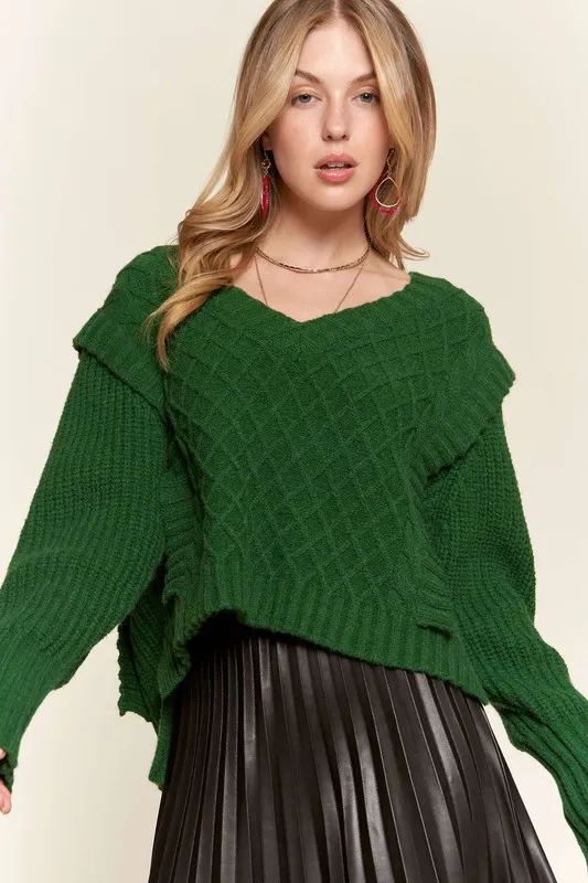 Ruffle Detail ble Sweater, image 6