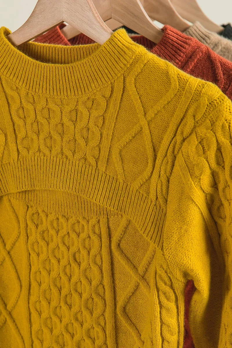 Cable-Knit Sweater with Cut Out Chest Detail, image 2