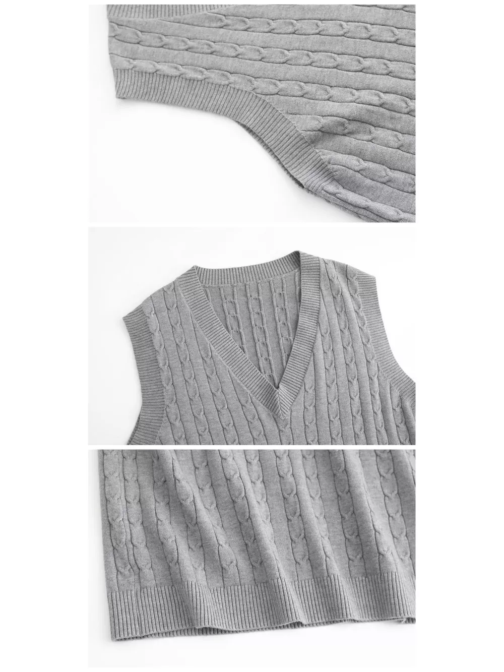 Plus Size Cable Knit Sweater Vest, image 9