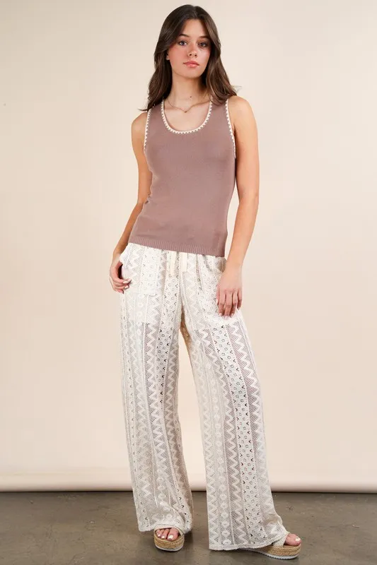 Blanket Style Sleeveless Knit Tank, image 6