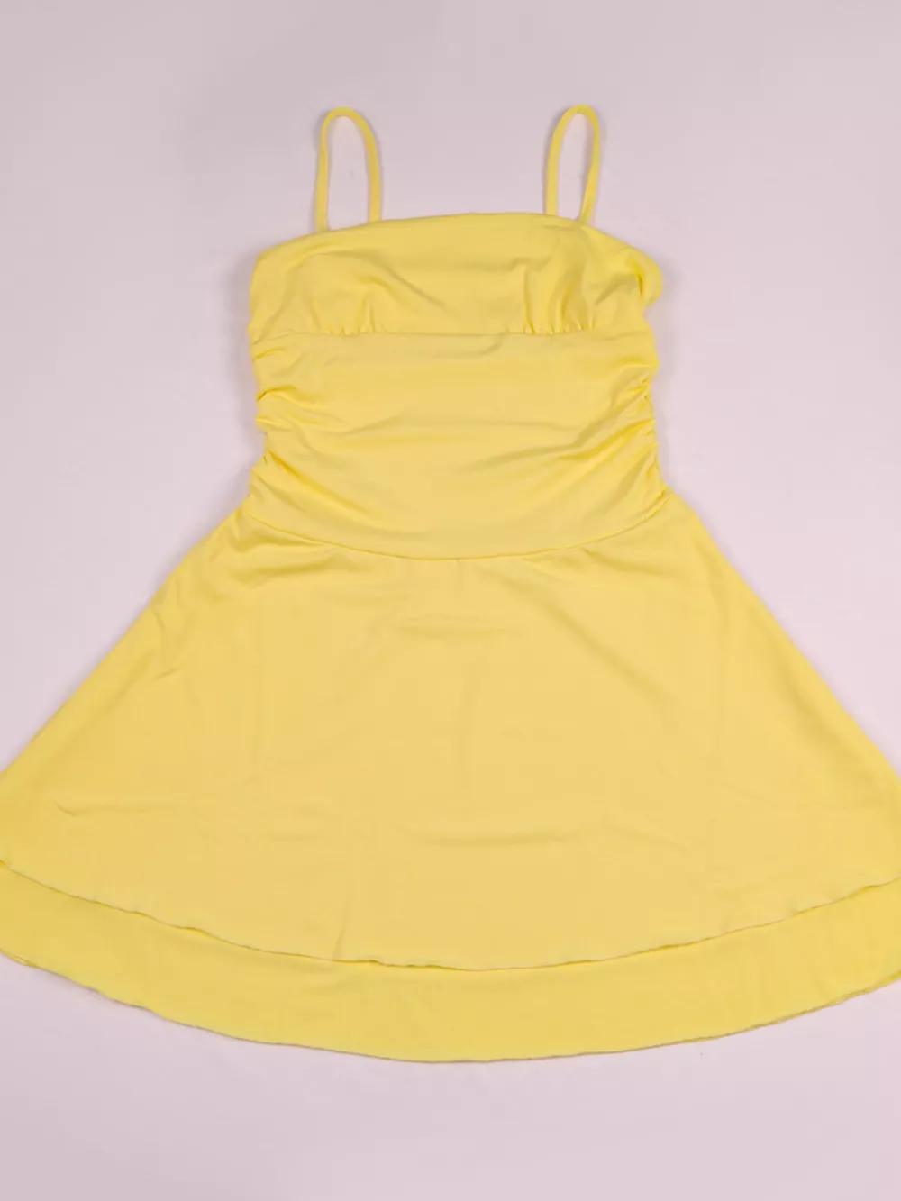 Ruched Spaghetti Strap Layered Mini Dress, image 16