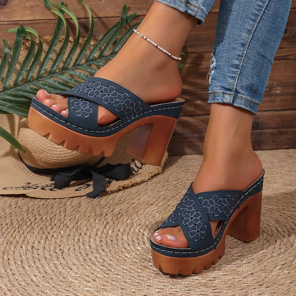 Open Toe Block Heels Sandals, image 17