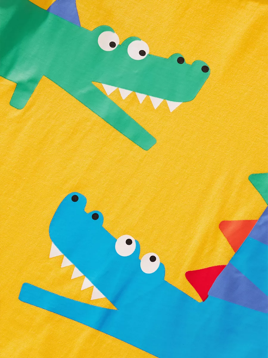 Children's Crocodile Print T-Shirt and Shorts Set, image 3