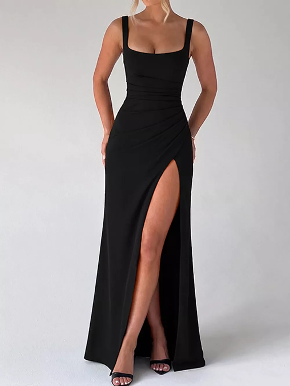 Sleeveless High-Slit Evening Maxi Dress, image 2