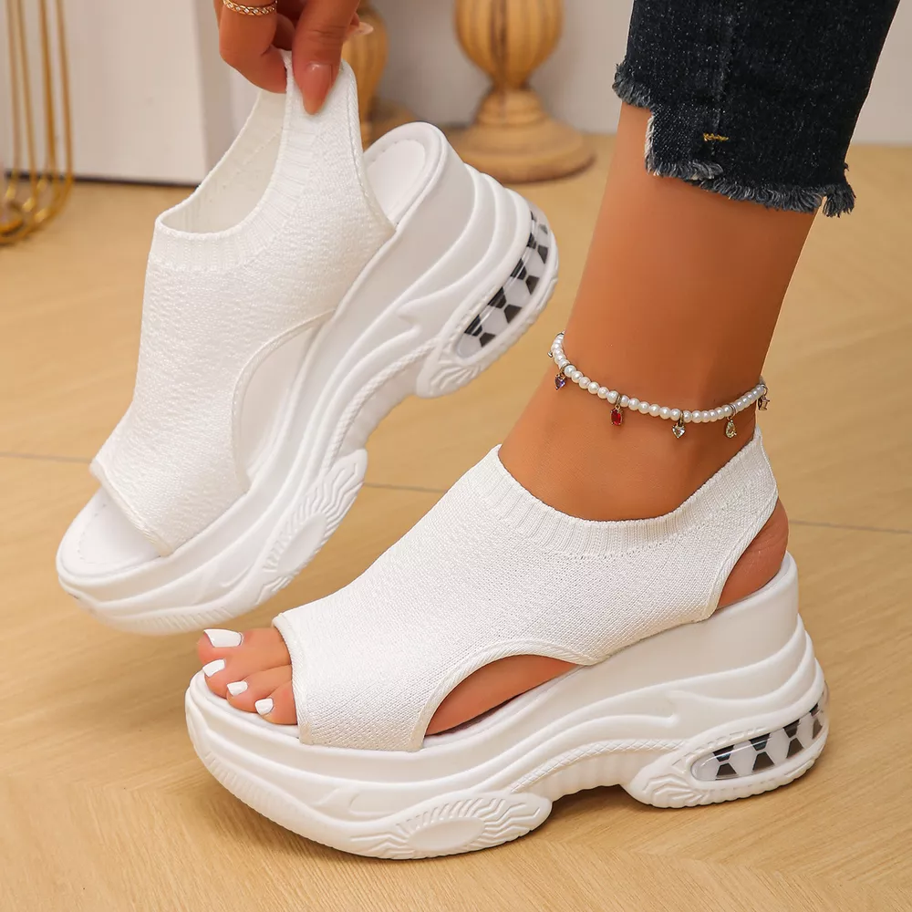 Peep Toe Platform Sandals, image 5