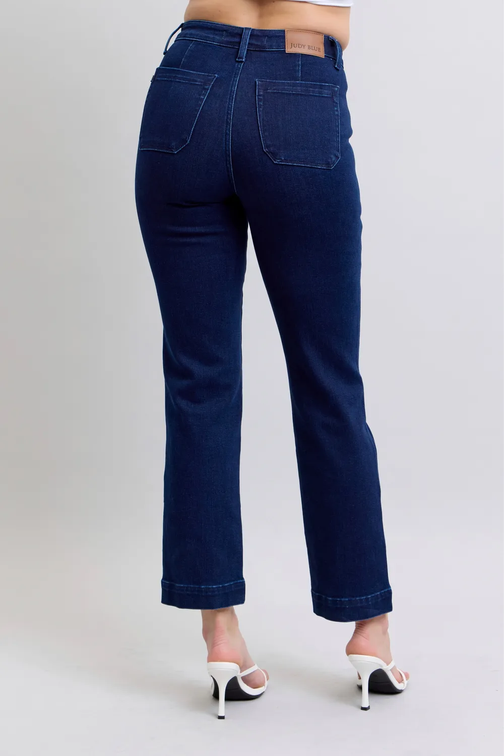 Full Size Hw Work Wear Knee Patch Straight Jeans Plus Size, image 7