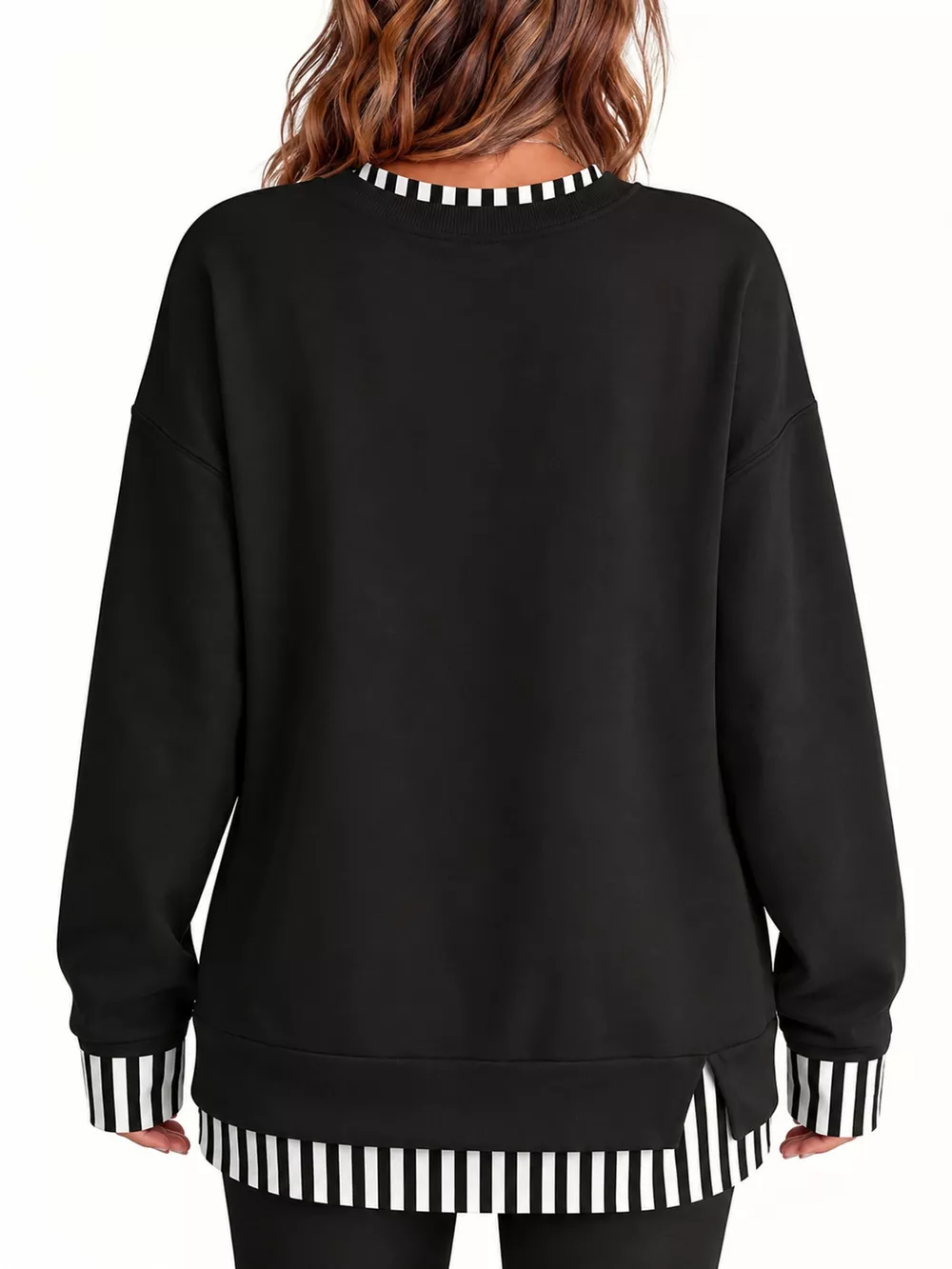 Full Size Layered Look Crew Neck Sweatshirt Plus Size, image 30