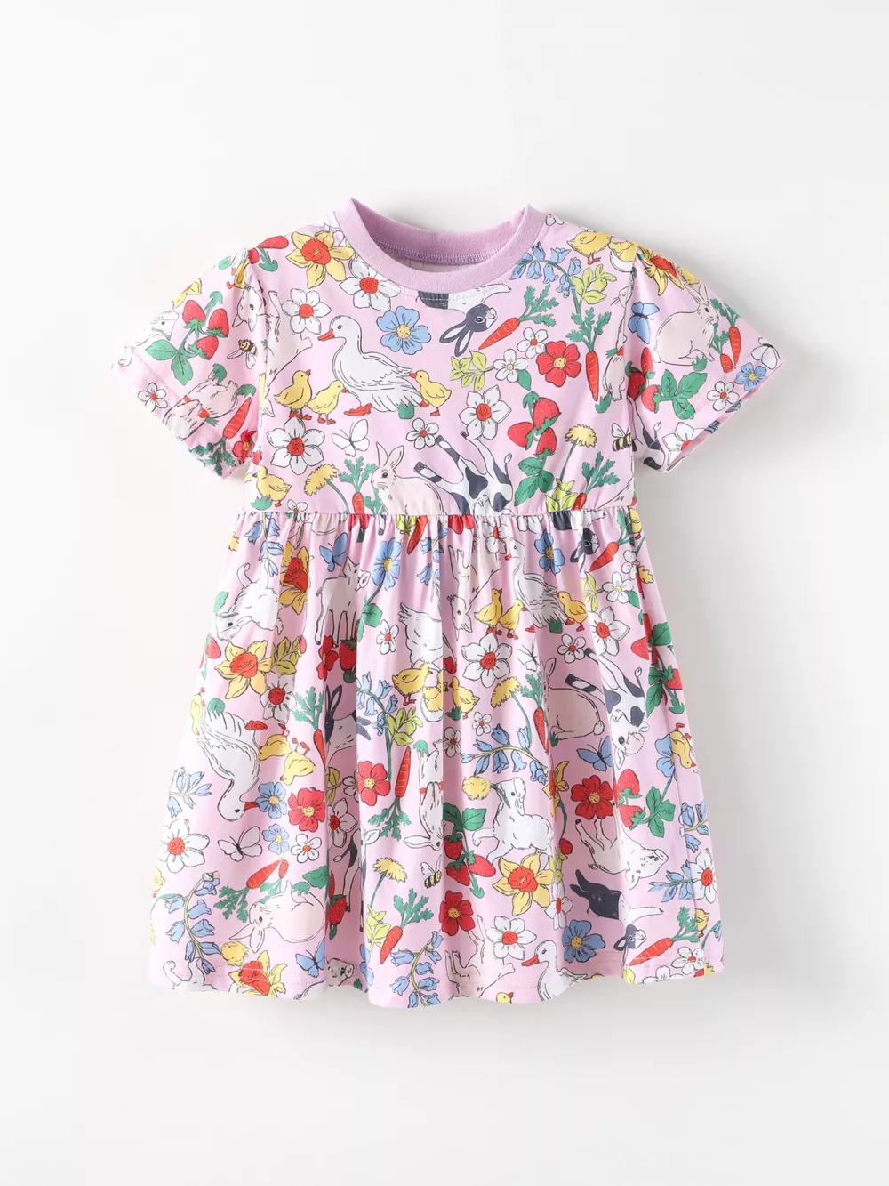 Children's Printed Round Neck Dress, image 2