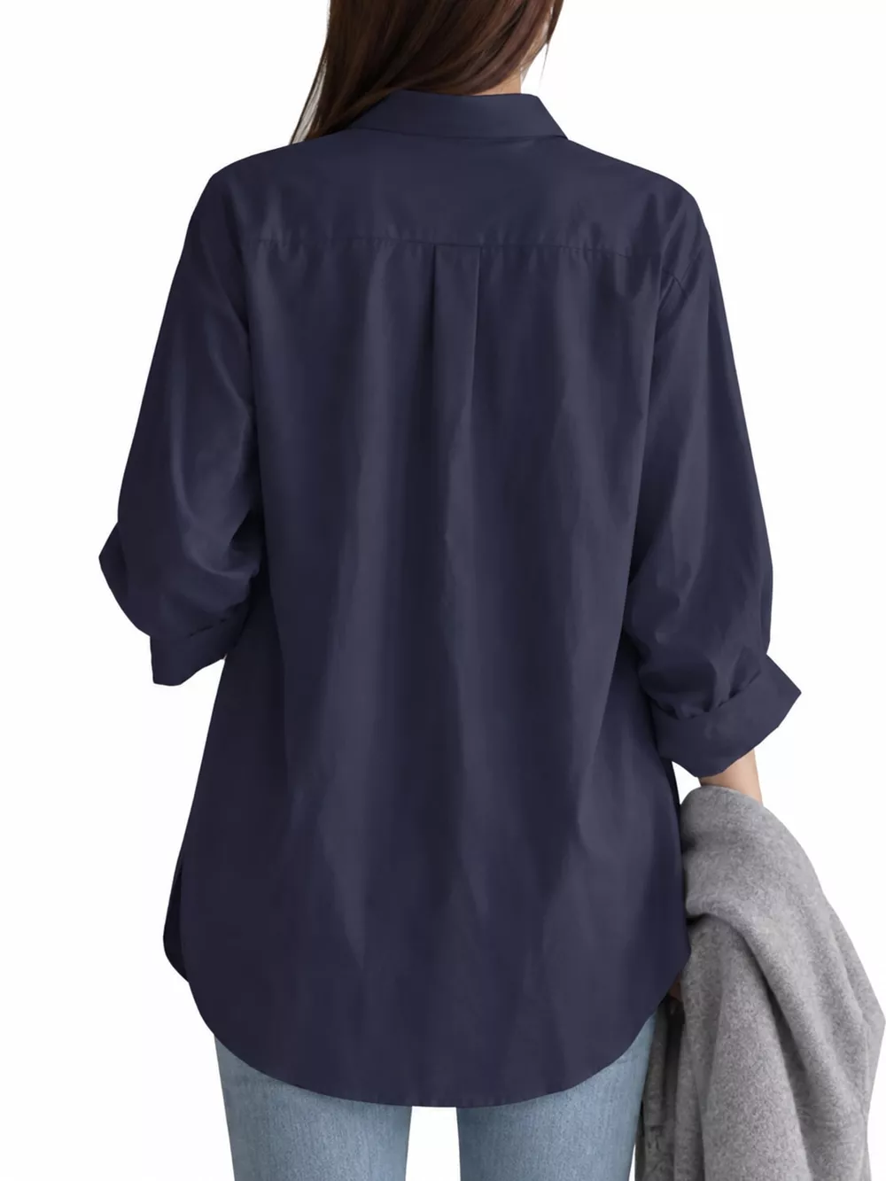Full Size Oversized Button-Down Long Sleeve Shirt Plus Size, image 28