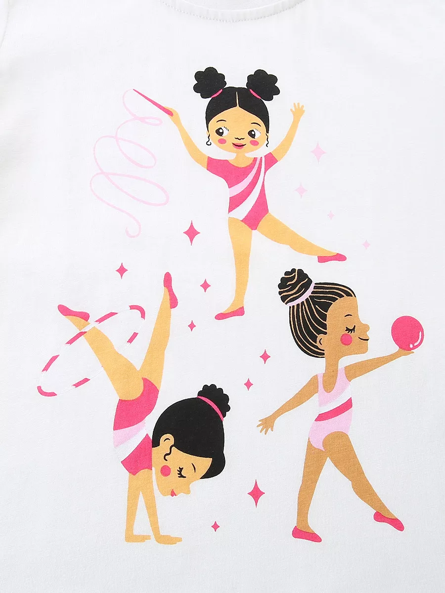 Children's Rhythmic Gymnastics Print T-Shirt, image 3