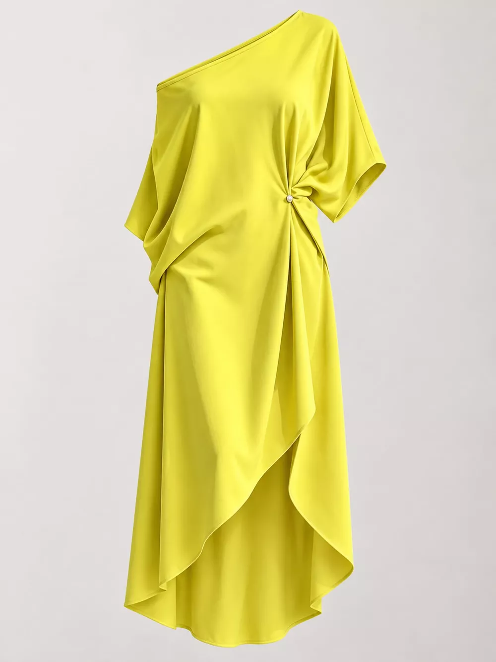 Full Size One-Shoulder Asymmetric Hem Midi Dress Plus Size, image 10