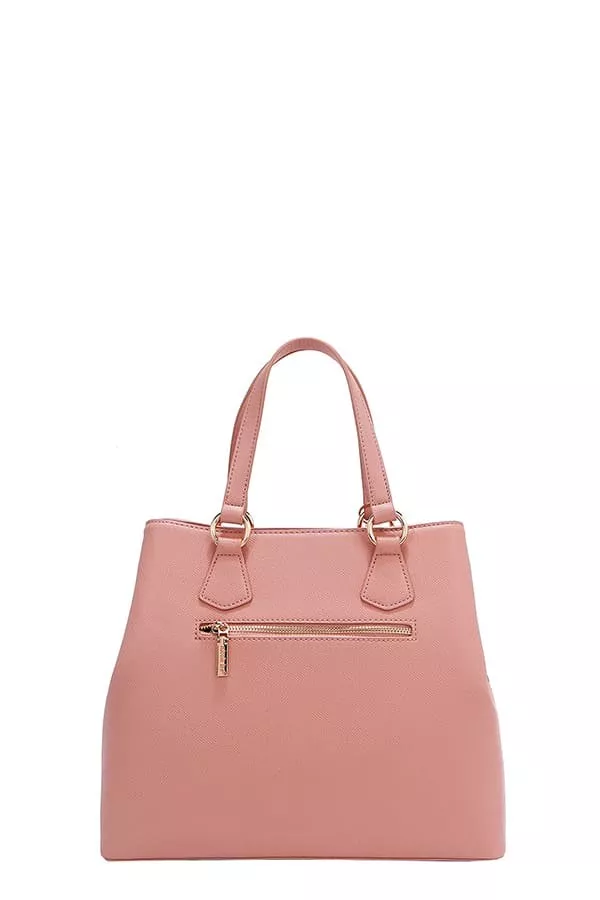 Monogram Pattern Handbag with Rhinestones Decor, image 3
