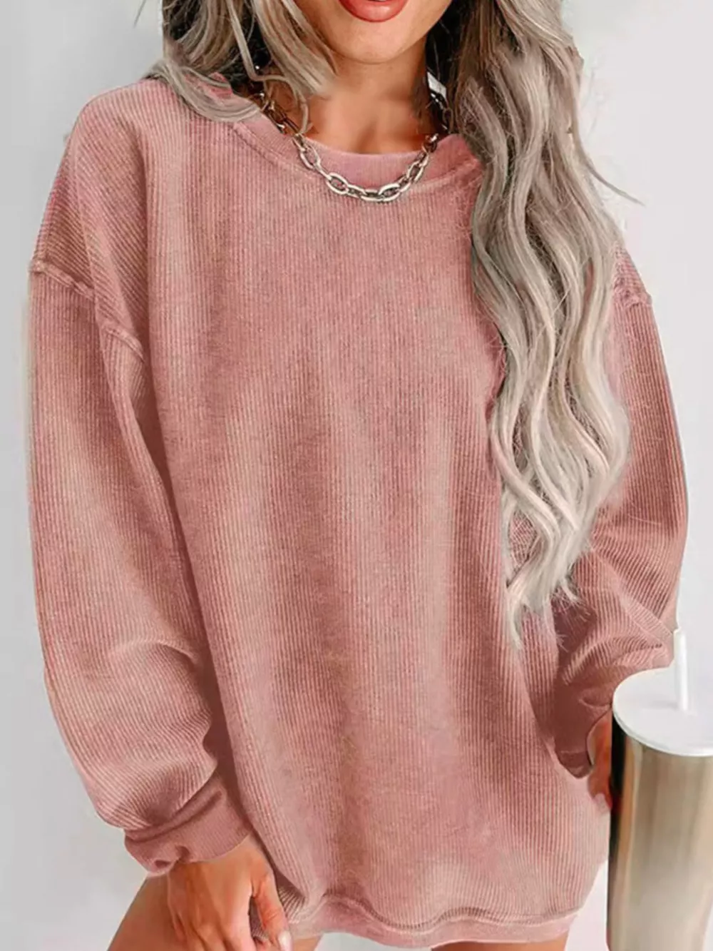 Casual Crew Neck  Dropped Shoulder Sweatshirt, image 22