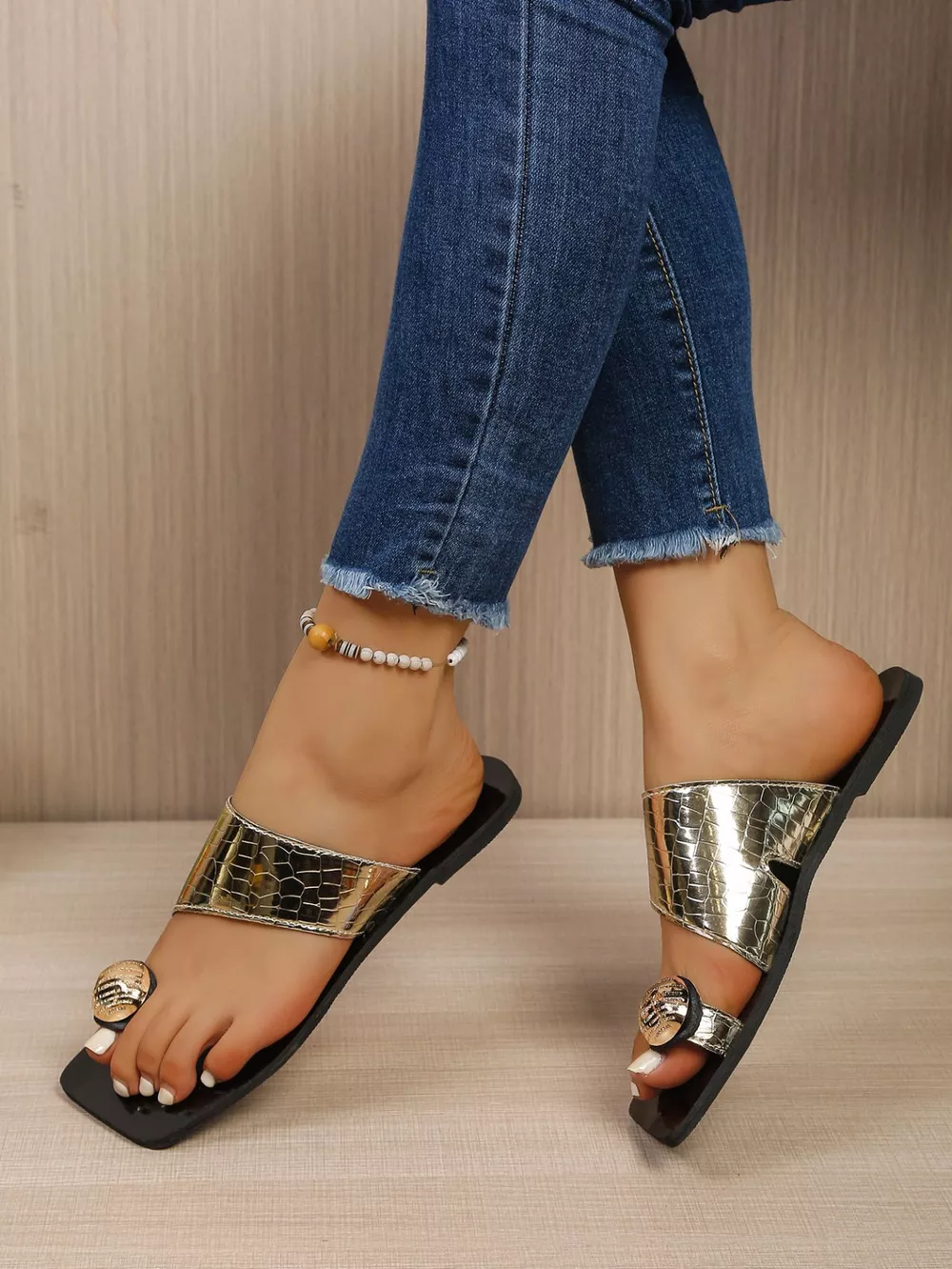 Toe Ring Flat Sandals, image 14