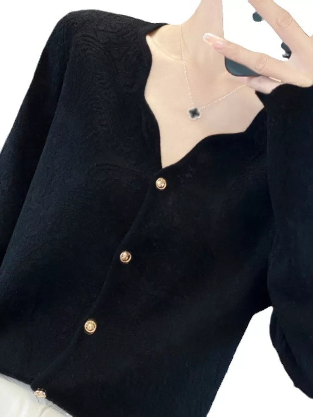 Lace V-Neck Cardigan, image 7