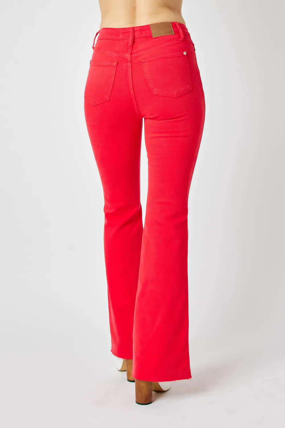 Full Size Hw Tummy Control Garment Dyed Flare Jeans Plus Size, image 4