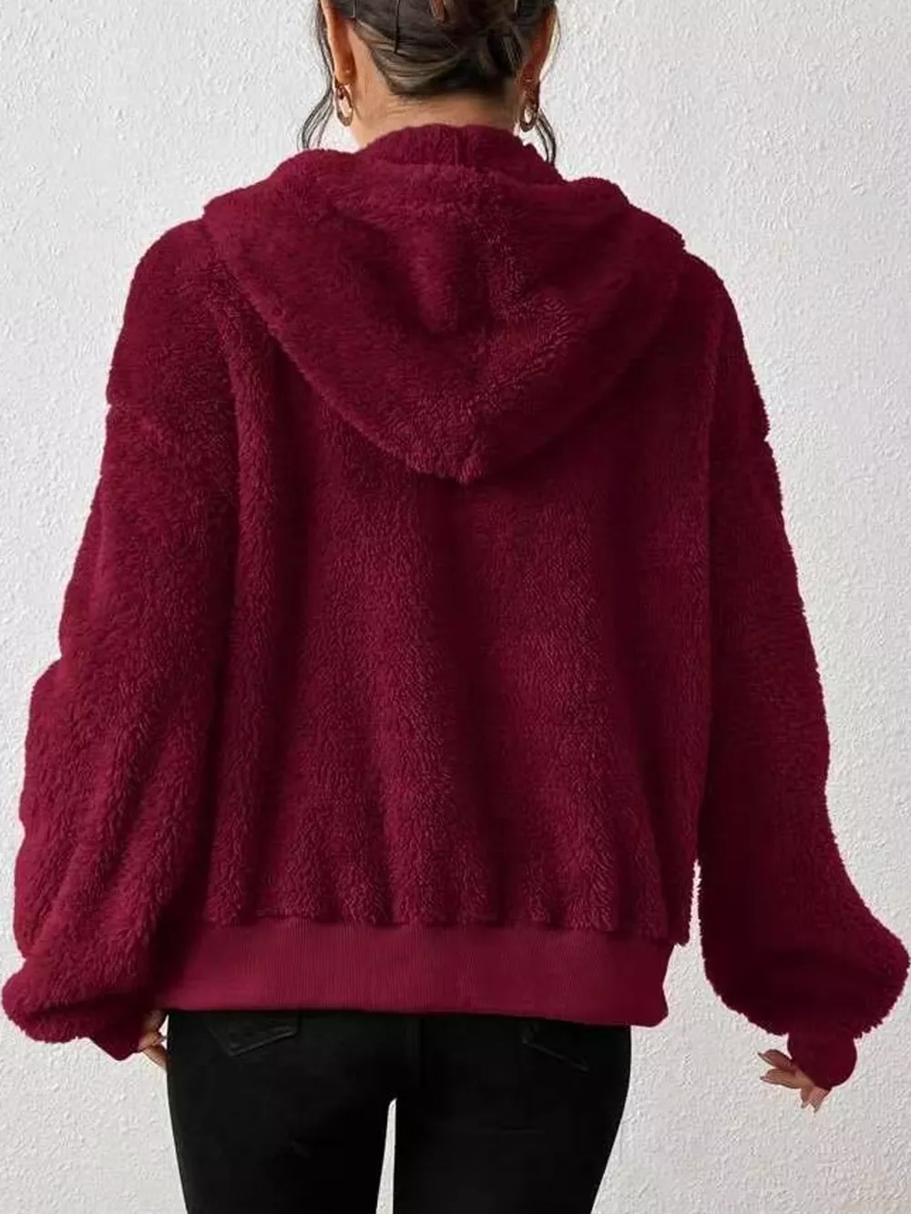 Fleece Zip-Up Hooded Jacket, image 11