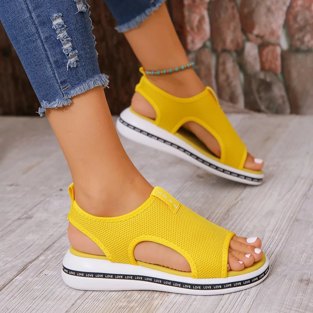 Mesh Open Toe Platform Sandals, image 20