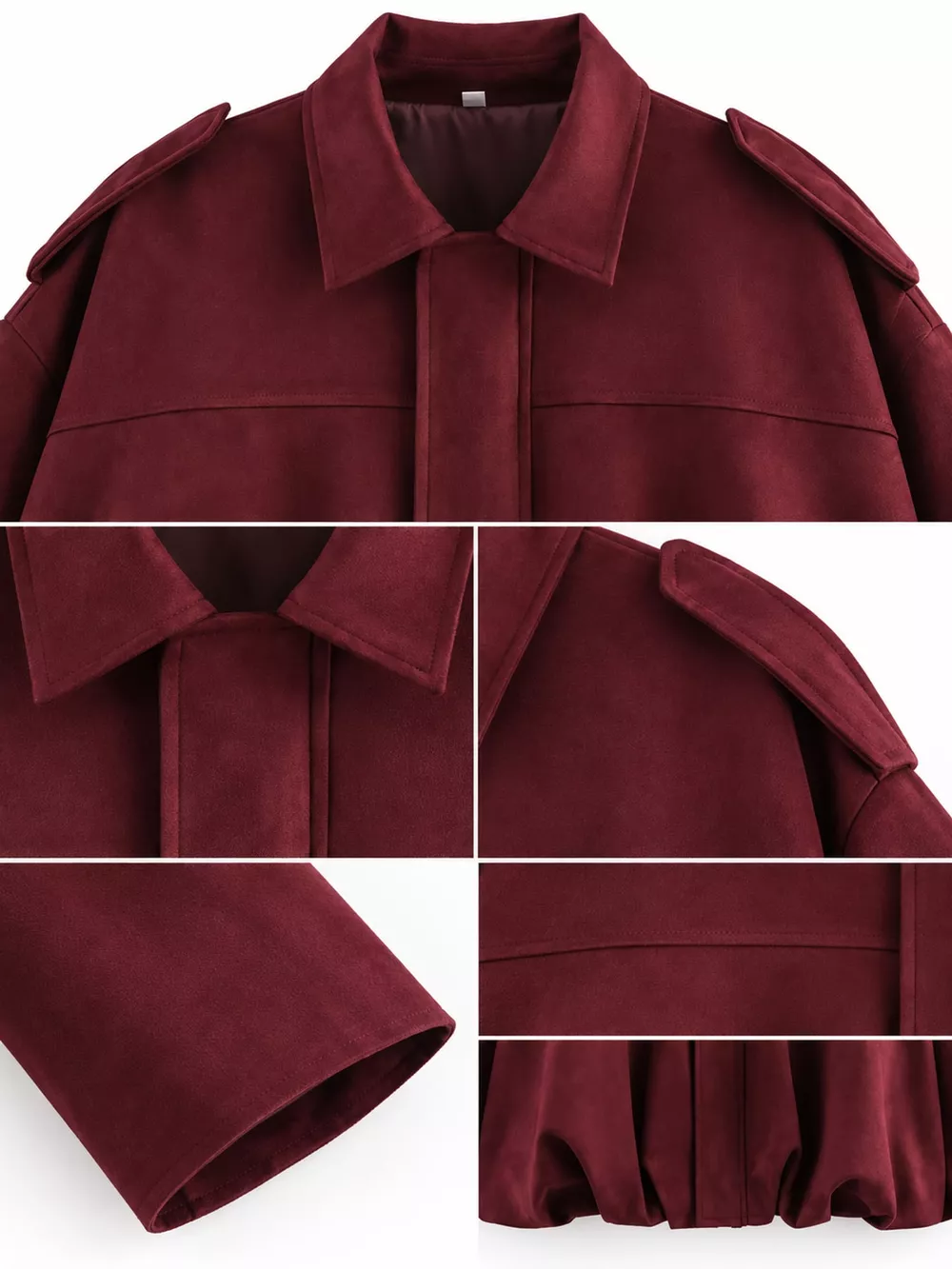Elastic Hem Batwing Sleeve Jacket, image 15
