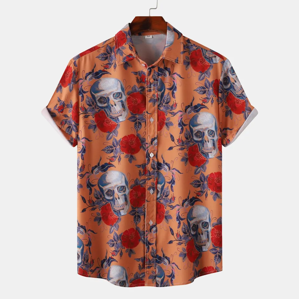 Men's Full Size Printed Short Sleeve Casual Shirt Plus Size, image 8