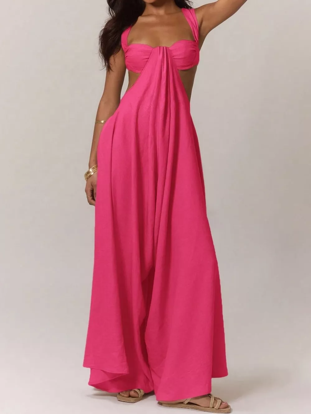 Backless Wide-Leg Jumpsuit with Cut-out Detail, image 19