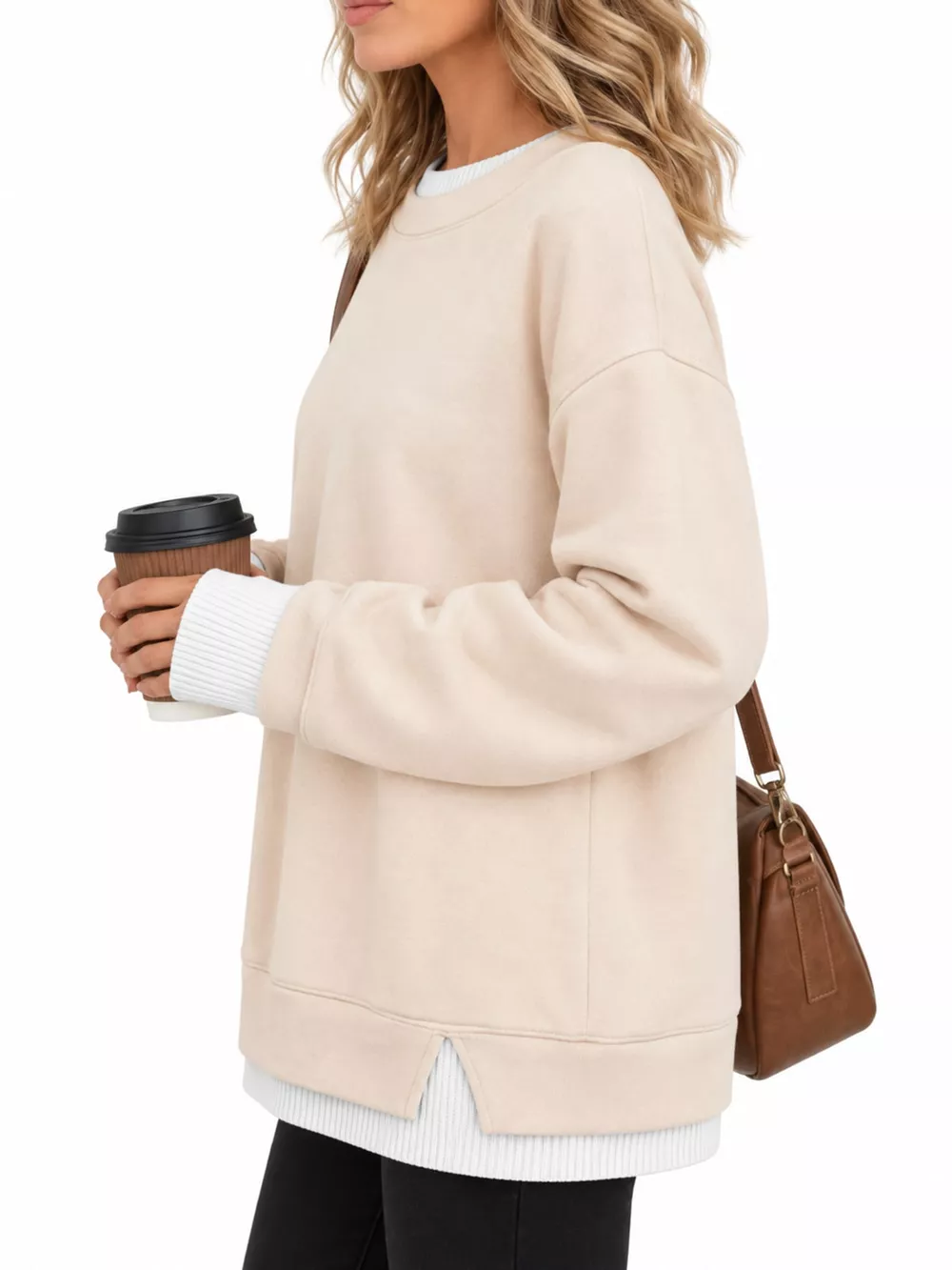 Full Size Layered Look Crew Neck Sweatshirt Plus Size, image 22