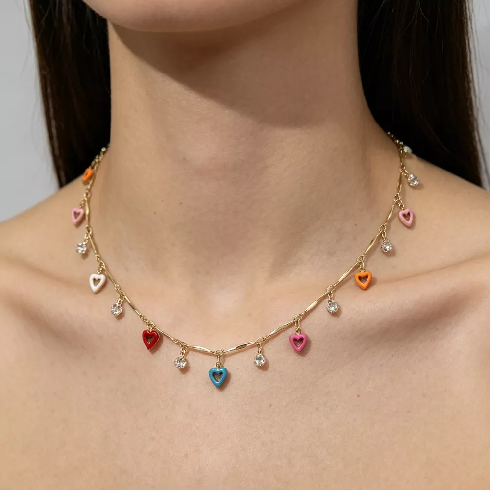 2 Piece Heart Charm Necklace, image 6