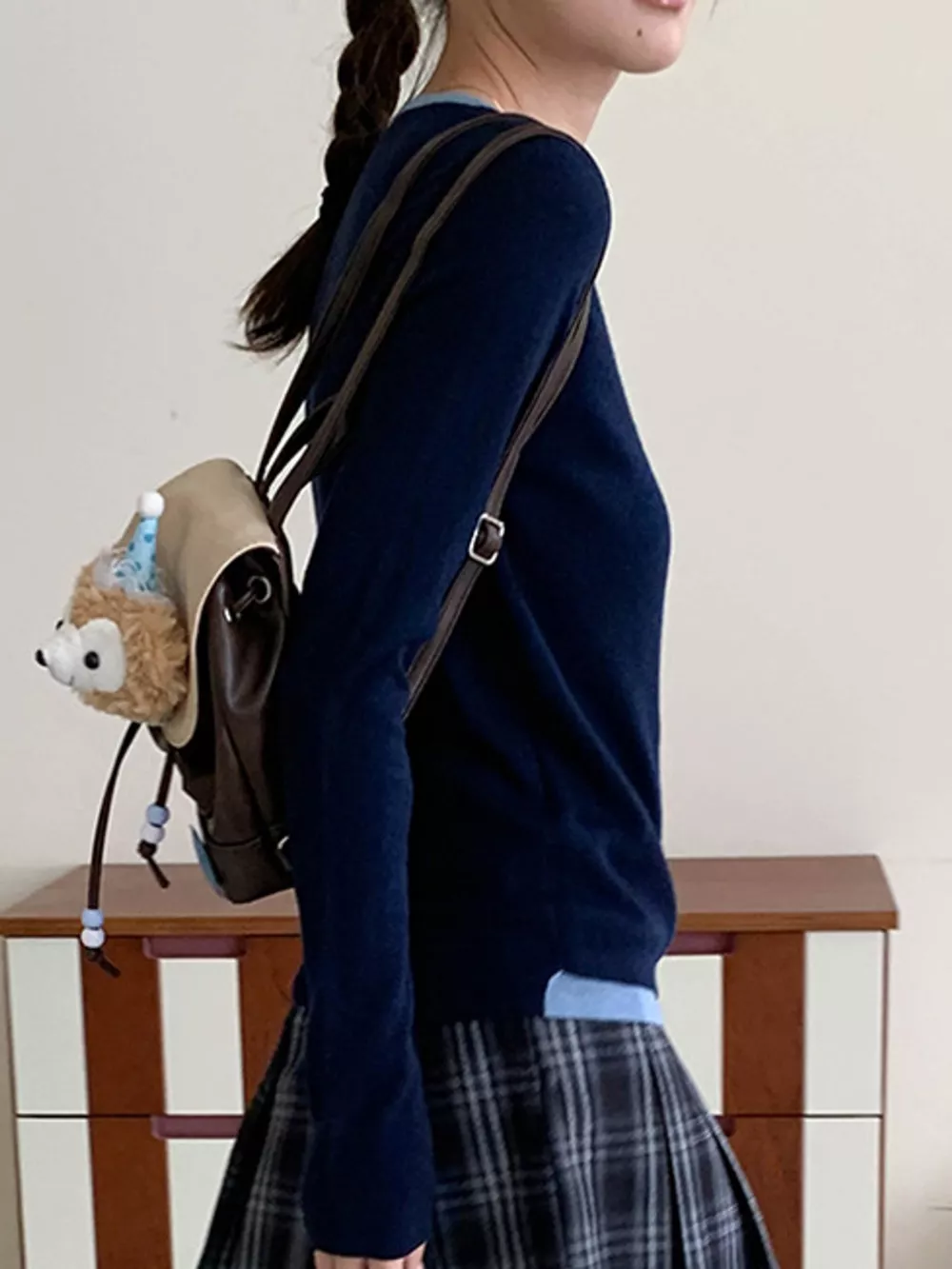 Layered Look Long Sleeve Knit Top, image 5