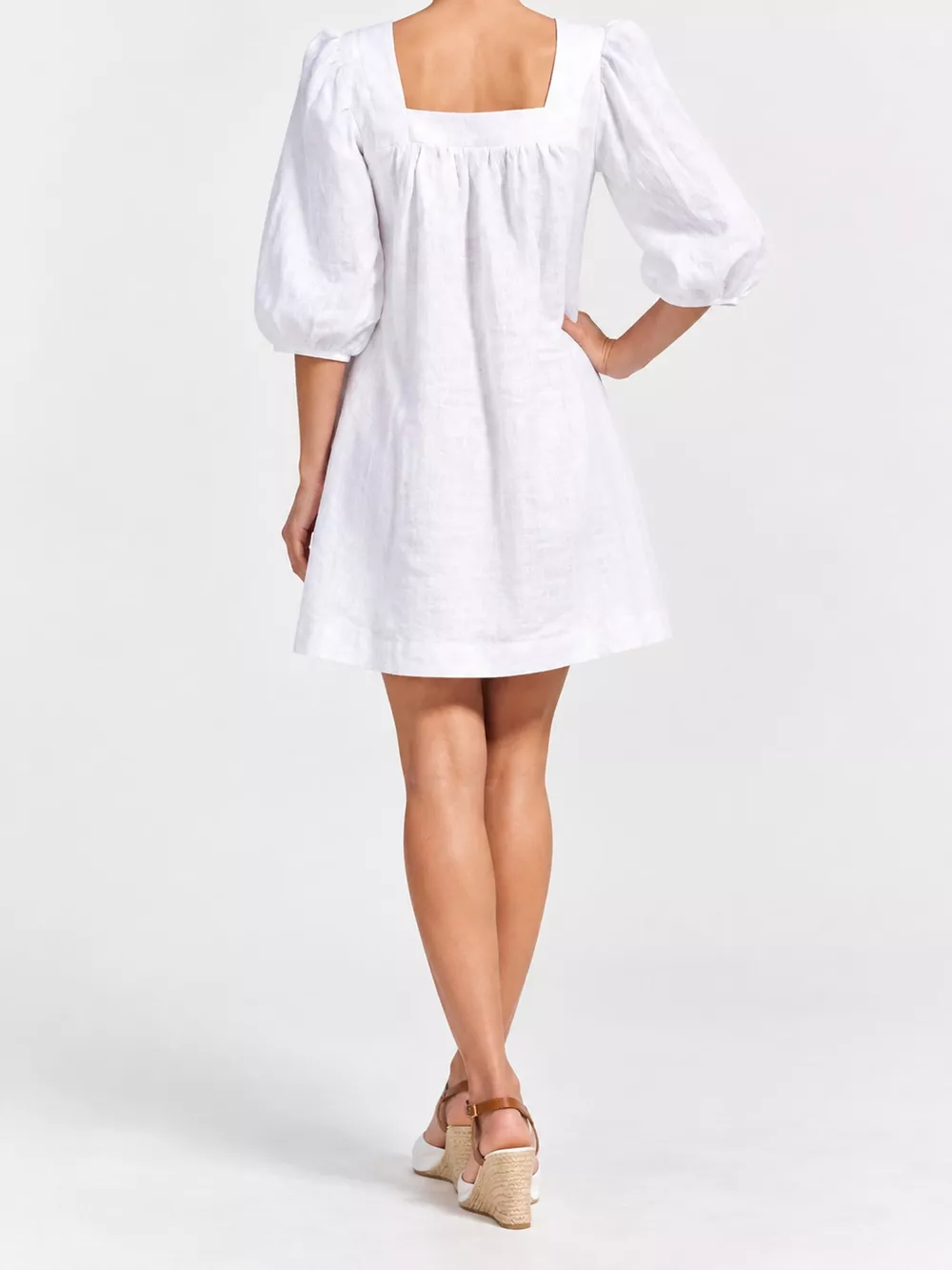 Square Neck Puff Sleeve Mini Dress, image 22