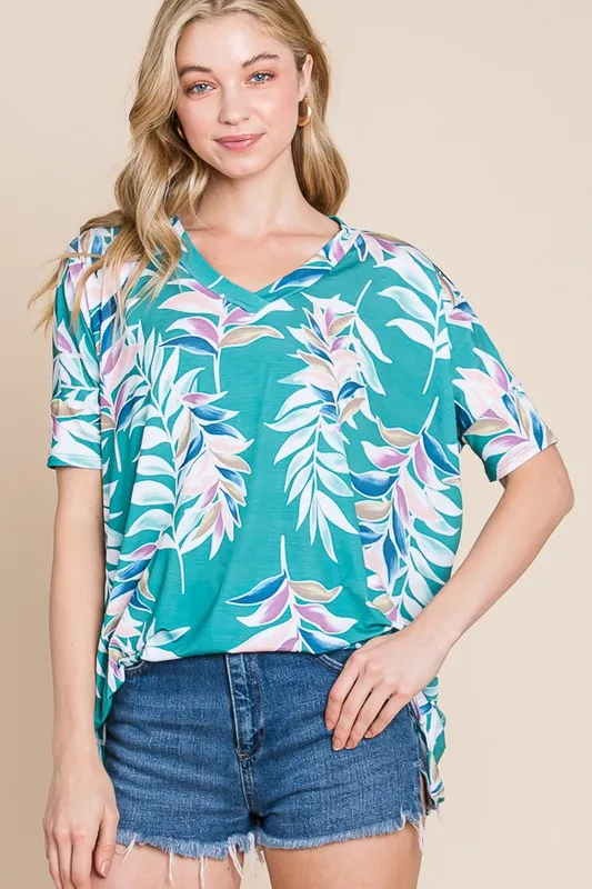Loose Fit Vintage Floral Tunic Top, image 6
