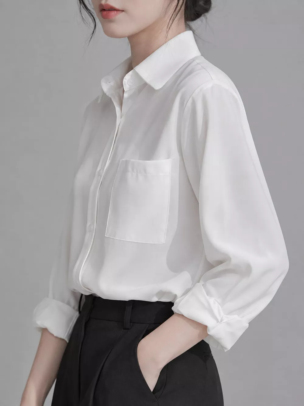 Full Size Button Up Long Sleeve Shirt Plus Size, image 2