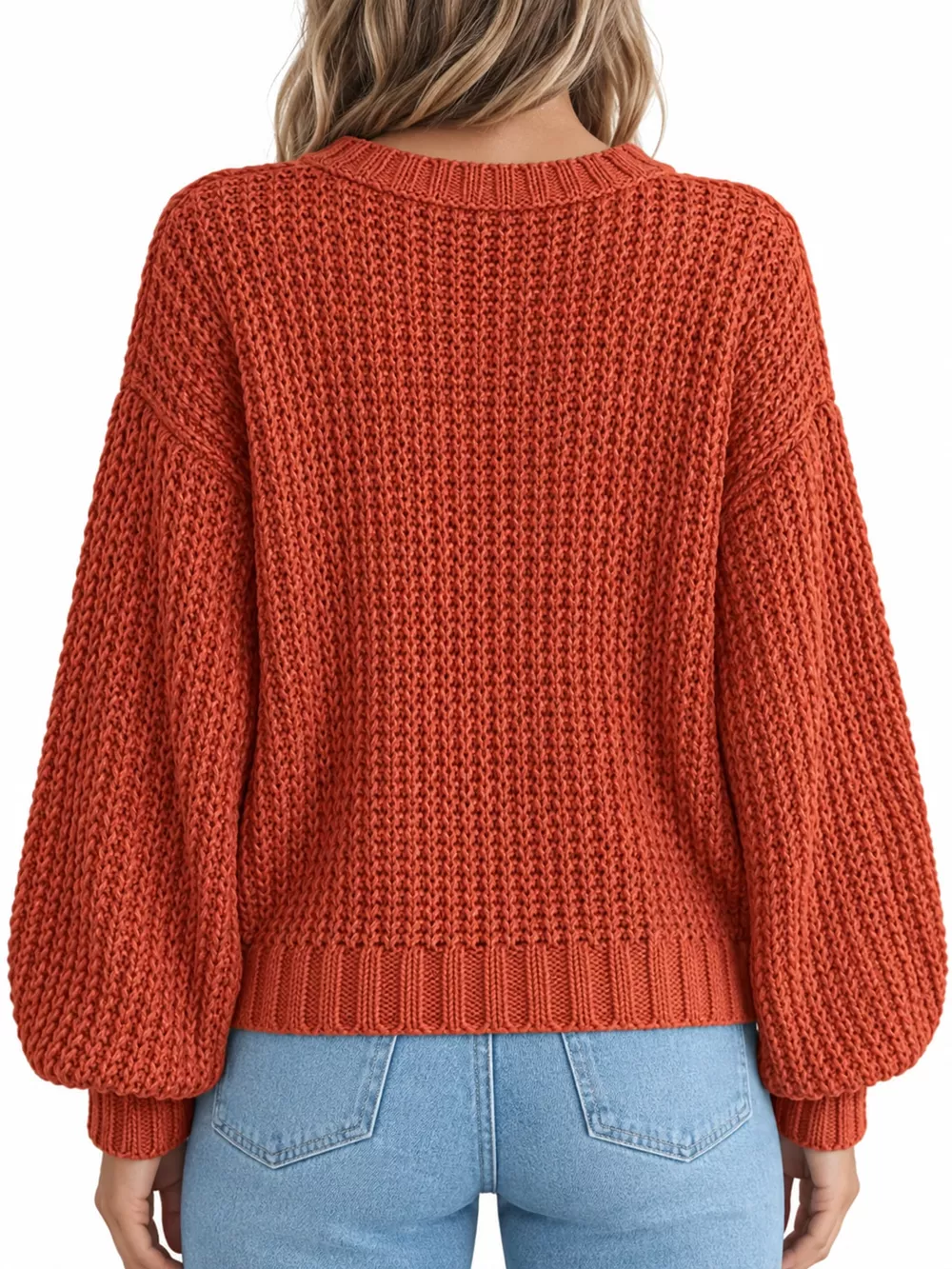 Full Size Chunky Knit Button-Down Cardigan Plus Size, image 12