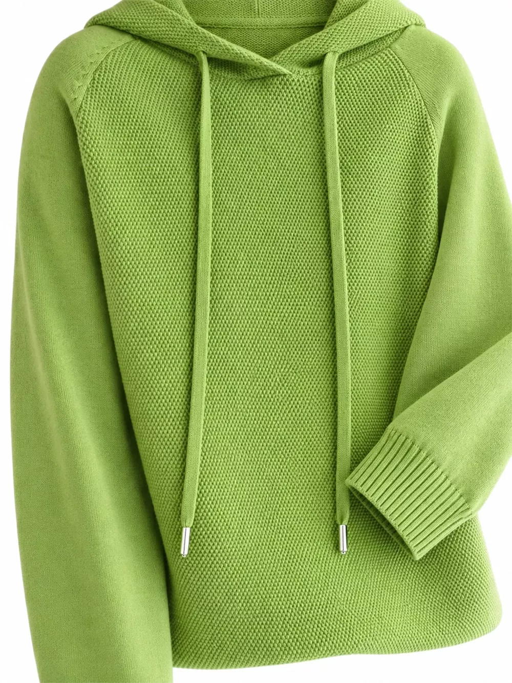 Drawstring Long Sleeve Hooded Knit Sweater, image 29