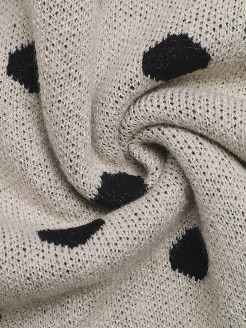 Polka Dot Dropped Shoulder Sweater, image 10