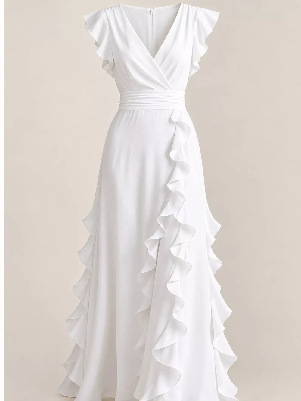 Ruffled Surplice Sleeveless Maxi Dress, image 20