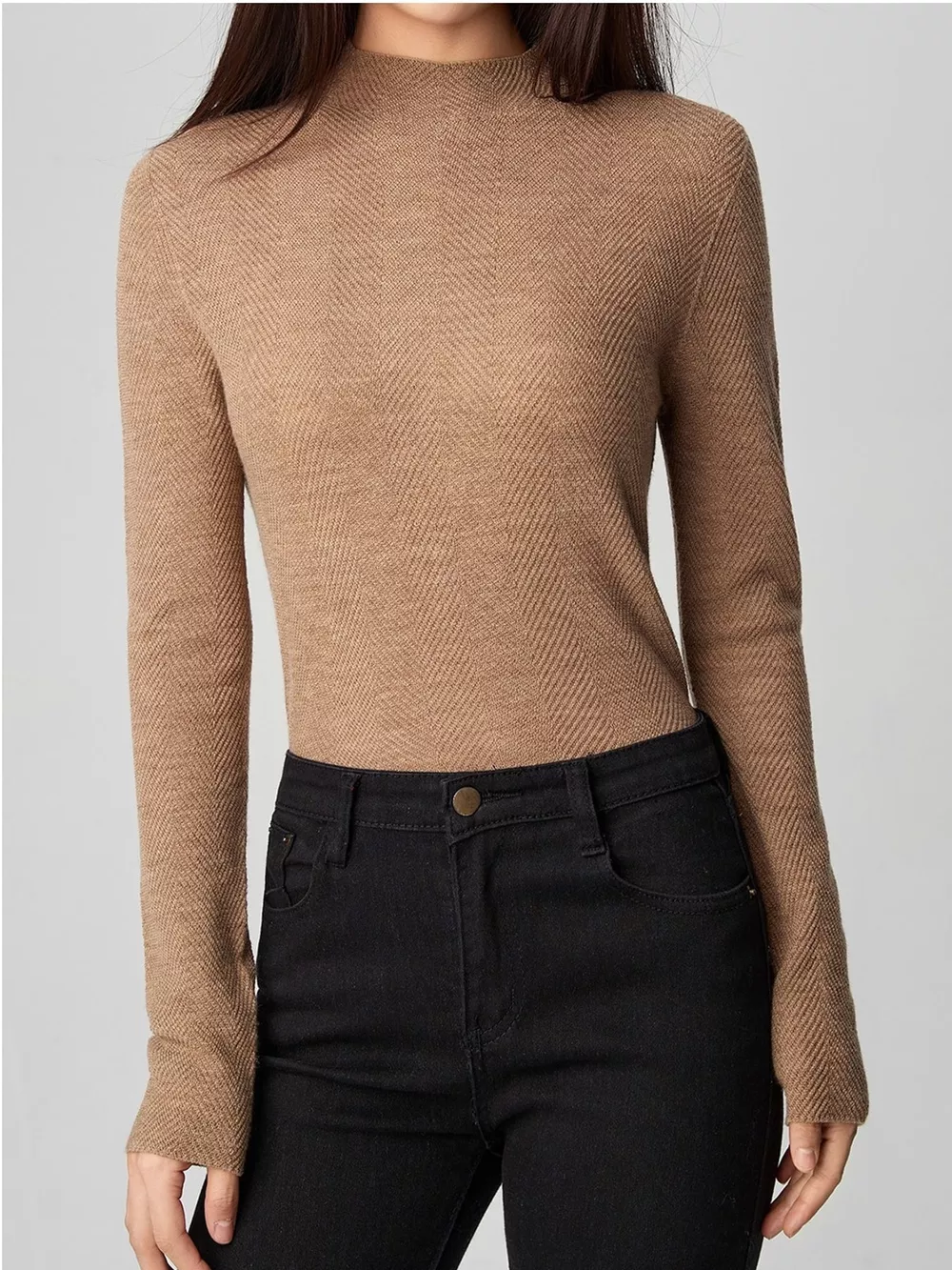Textured Mock Neck Sweater, image 29