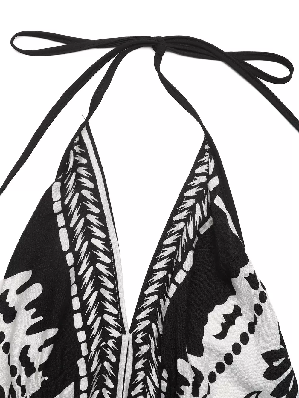 Printed Halter Neck Maxi Dress, image 5