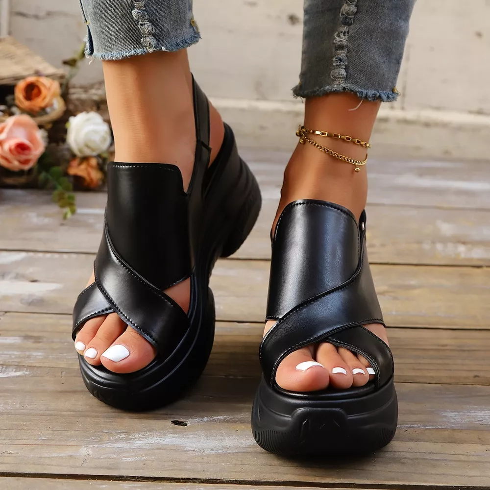 Open Toe Wedge Sandals, image 6